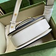 Bagsaaa Gucci Horsebit 1955 Mini Rounded Bag White - 18*17*6.5cm - 5