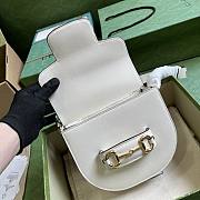 Bagsaaa Gucci Horsebit 1955 Mini Rounded Bag White - 18*17*6.5cm - 3