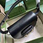 	 Bagsaaa Gucci Horsebit 1955 Mini Rounded Bag Black - 18*17*6.5cm - 3