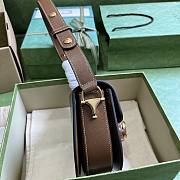 	 Bagsaaa Gucci Horsebit 1955 Mini Rounded Bag Brown - 18*17*6.5cm - 6
