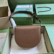 	 Bagsaaa Gucci Horsebit 1955 Mini Rounded Bag Brown - 18*17*6.5cm - 4