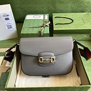 Bagsaaa Gucci Horsebit 1955 Grey - 30*21*7.5cm - 1