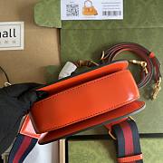 	 Bagsaaa Bamboo 1947 Mini Top Handle Orange Leather Bag - 17x12.5x8cm - 5