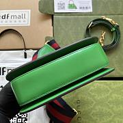 	 Bagsaaa Bamboo 1947 Top Handle Green Leather Bag - 21*15*7cm - 4