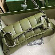 Bagsaaa Gucci Horsebit Chain Small Shoulder Bag green  - 6