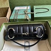 Bagsaaa Gucci Horsebit Chain Medium Shoulder Bag In Black - 6