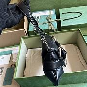 Bagsaaa Gucci Horsebit Chain Medium Shoulder Bag In Black - 5