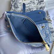 Bagsaaa Dior Saddle Oblique Blue Chain Wallet - 19*11*2.5 - 6