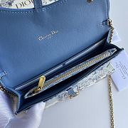 Bagsaaa Dior Saddle Oblique Blue Chain Wallet - 19*11*2.5 - 4