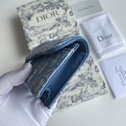 Dior Mini Lady Wallet Blue - 6