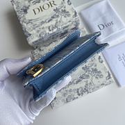 Dior Mini Lady Wallet Blue - 5