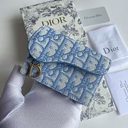 Dior Mini Lady Wallet Blue - 2