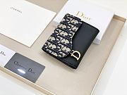 Bagsaaa Dior Oblique Saddle Wallet - 10*8.5*2.5cm - 3