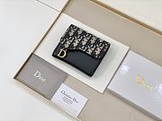 Bagsaaa Dior Oblique Saddle Wallet - 10*8.5*2.5cm - 4