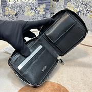 	 Bagsaaa Dior Oblique Black Leather Wallet - 11 x 9cm - 6