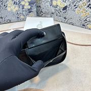 	 Bagsaaa Dior Oblique Black Leather Wallet - 11 x 9cm - 3