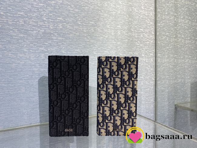 Bagsaaa Dior Oblique Compact Wallet - 9 x 18.8 x 2cm - 1