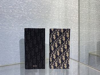 Bagsaaa Dior Oblique Compact Wallet - 9 x 18.8 x 2cm