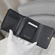 Bagsaaa Dior 30 Montaigne Lotus Wallet Black - 11*10*2cm - 2