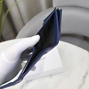 	 Bagsaaa Dior 30 Montaigne Lotus Wallet Blue - 11*10*2cm - 6