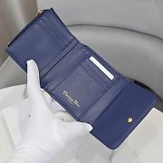 	 Bagsaaa Dior 30 Montaigne Lotus Wallet Blue - 11*10*2cm - 5