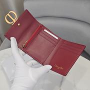 	 Bagsaaa Dior 30 Montaigne 3 Fold Wallet Red - 11*10*2cm - 6