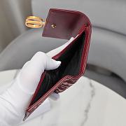 	 Bagsaaa Dior 30 Montaigne 3 Fold Wallet Red - 11*10*2cm - 5