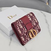 	 Bagsaaa Dior 30 Montaigne 3 Fold Wallet Red - 11*10*2cm - 4
