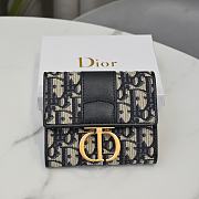 	 Bagsaaa Dior 30 Montaigne 3 Fold Wallet Black - 11*10*2cm - 1