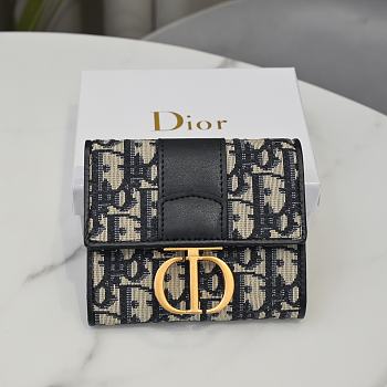 	 Bagsaaa Dior 30 Montaigne 3 Fold Wallet Black - 11*10*2cm