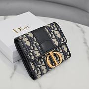 	 Bagsaaa Dior 30 Montaigne 3 Fold Wallet Black - 11*10*2cm - 4