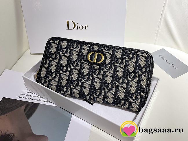 Bagsaaa Dior Oblique Zippy Wallet - 19.5*10.5*3cm - 1