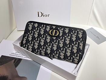 Bagsaaa Dior Oblique Zippy Wallet - 19.5*10.5*3cm
