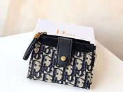 Bagsaaa Dior Oblique Wallet Blue - 12*9*1.5 - 1