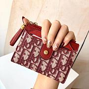 	 Bagsaaa Dior Oblique Wallet Red - 12*9*1.5 - 5
