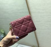 	 Bagsaaa Dior Coin Purse Patent Leather Pink - 11x9cm - 6