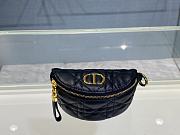 Bagsaaa Dior Caro Half Moon Coin Purse Black - 11.5cmx7cm x5cm  - 1