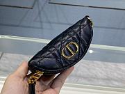 Bagsaaa Dior Caro Half Moon Coin Purse Black - 11.5cmx7cm x5cm  - 6