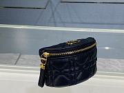 Bagsaaa Dior Caro Half Moon Coin Purse Black - 11.5cmx7cm x5cm  - 3