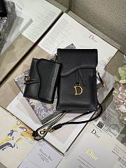 Bagsaaa Dior Saddle  Multifunctional Pouch Black - 18.5x12x7.5cm - 5