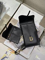 Bagsaaa Dior Saddle  Multifunctional Pouch Black - 18.5x12x7.5cm - 4