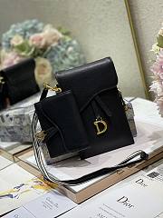 Bagsaaa Dior Saddle  Multifunctional Pouch Black - 18.5x12x7.5cm - 2