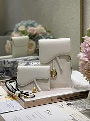 Bagsaaa Dior Saddle Multifunctional Pouch White - 18.5x12x7.5cm - 1