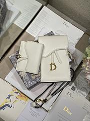 Bagsaaa Dior Saddle Multifunctional Pouch White - 18.5x12x7.5cm - 5