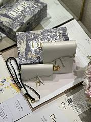 Bagsaaa Dior Saddle Multifunctional Pouch White - 18.5x12x7.5cm - 6