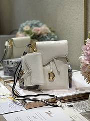Bagsaaa Dior Saddle Multifunctional Pouch White - 18.5x12x7.5cm - 4