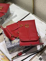 Bagsaaa Dior Saddle Multifunctional Pouch Red - 18.5x12x7.5cm - 6