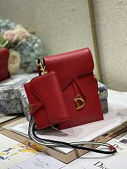 Bagsaaa Dior Saddle Multifunctional Pouch Red - 18.5x12x7.5cm - 5