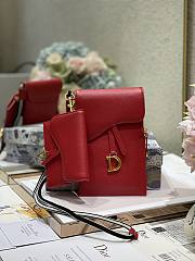 Bagsaaa Dior Saddle Multifunctional Pouch Red - 18.5x12x7.5cm - 3