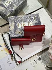 Bagsaaa Dior Saddle Multifunctional Pouch Red - 18.5x12x7.5cm - 2